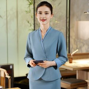 Custom Design Long Sleeve Manager Hotel Uniform for Waiter Waitress
