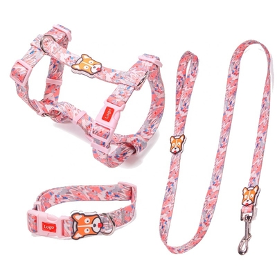 Good price Custom Print Dog Harness Set with Quick Release Polyester online