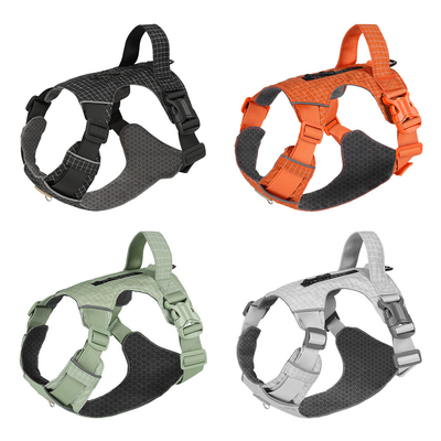 Good price Custom Logo Reflective Nylon Dog Harness with Zipper Pocket online